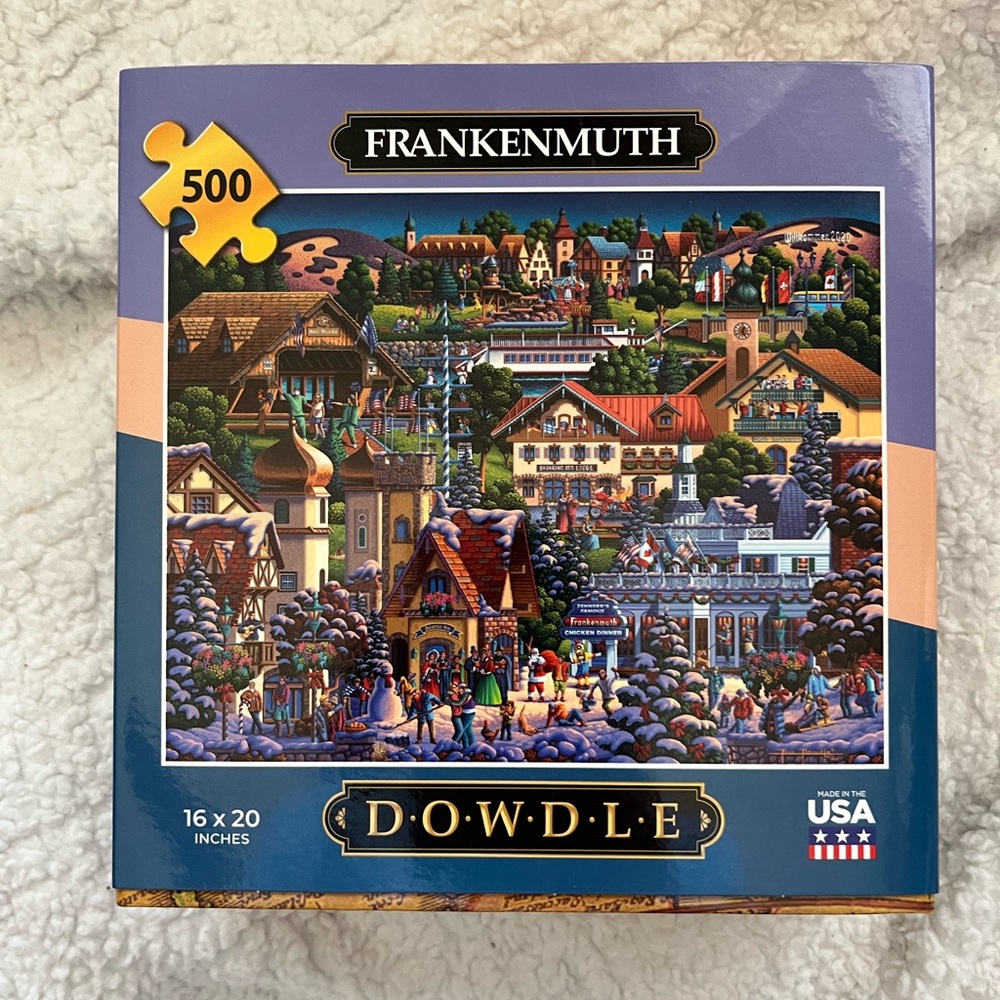 Frankenmuth 500-Piece Jigsaw Puzzle - Blue